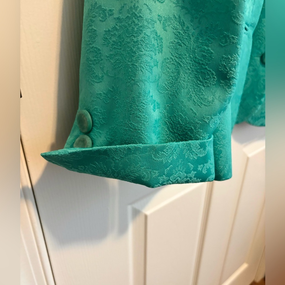 SAG HARBOR AQUA GREEN 5 BUTTON LINED LONG SLEEVES TWO FRONT POCKETS PLUS 24 W - Picture 13 of 13